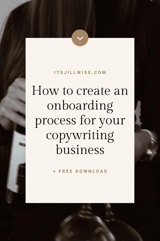 how to create an onboarding process for copywriting business