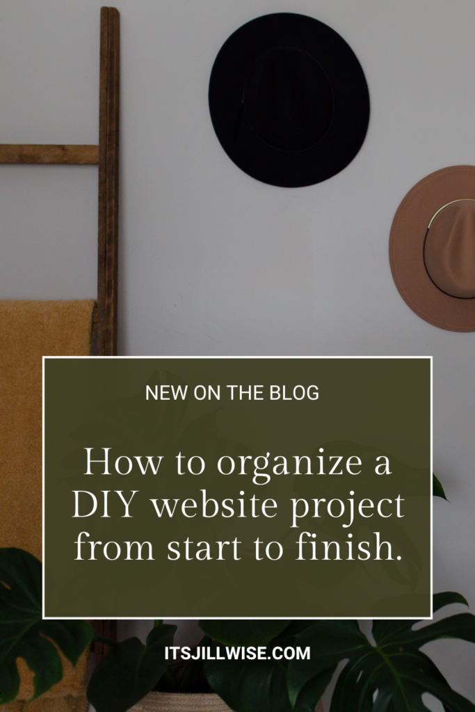 How to organize website project from start to finish